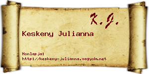 Keskeny Julianna névjegykártya